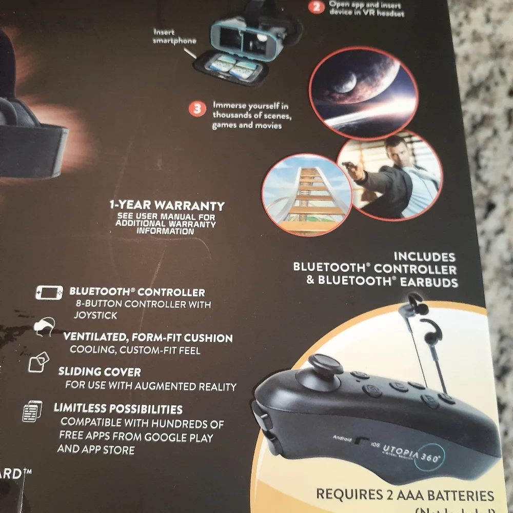 New! Utopia 360 Virtual Reality 3D Headset Vintage Find